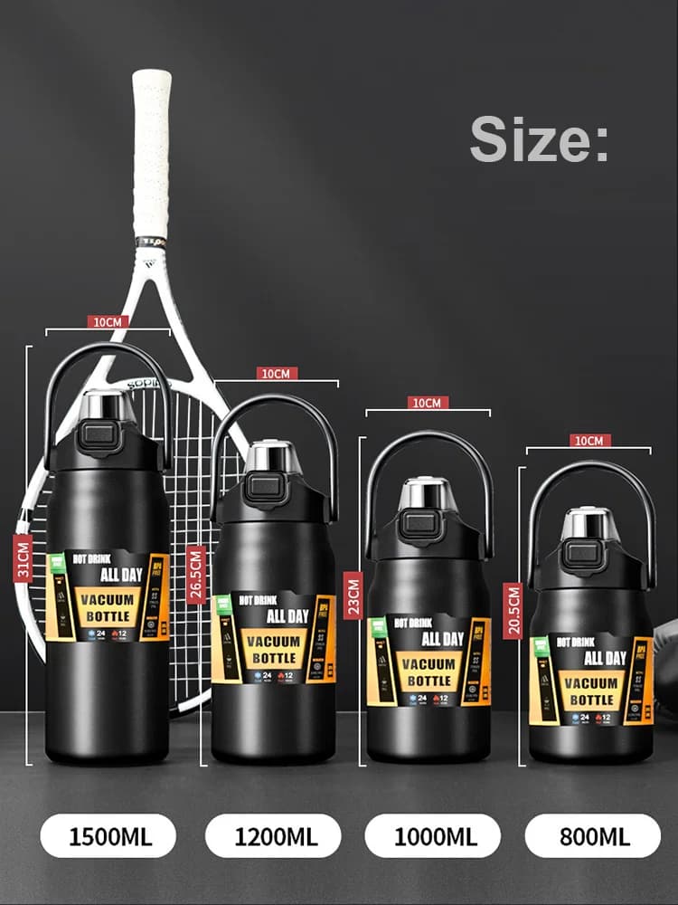 Ly giữ nhiệt ngoài trời có ống hút 0.8-1.5L